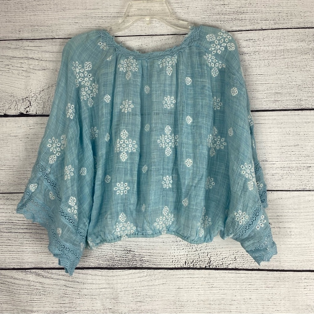 Free People Love Somebody Gauze Boho Top size XS - Picture 4 of 9